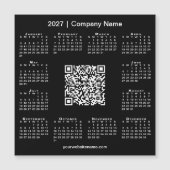 2027 Agenda Aangepaste Zakelijke QR Code Zwarte Ma (Voorkant)