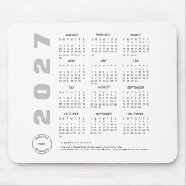 2027 Agenda Bedrijfslogo Klant Promotioneel Cadeau Muismat