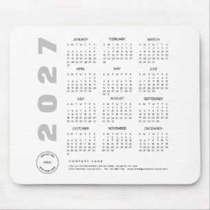 2027 Agenda Bedrijfslogo Klant Promotioneel Cadeau Muismat