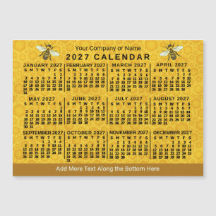 2027 Agenda Bij Imkerij Miel Rooster Magneet