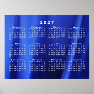 2027 Agenda Blauw Abstract Foto Sjabloon Poster