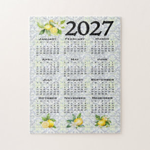 2027 Agenda Citroenen Italiaanse Mediterrane Tegel Legpuzzel
