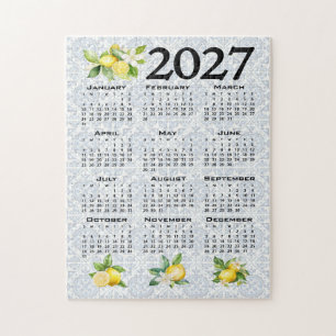 2027 Agenda Citroenen Italiaanse Mediterrane Tegel Legpuzzel
