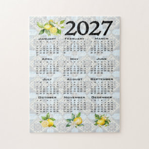 2027 Agenda Citroenen Italiaanse Mediterrane Tegel Legpuzzel