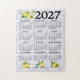 2027 Agenda Citroenen Italiaanse Mediterrane Tegel Legpuzzel
