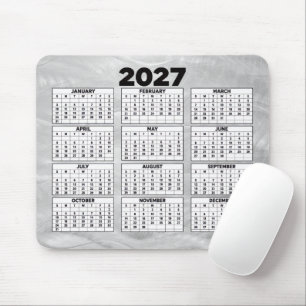 2027 Agenda Golvende Geborsteld Staal Abstract Muismat