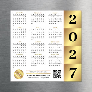 2027 Agenda Goud Zakelijk Logo QR Code Marketing