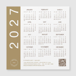 2027 Agenda Gouden Tekst QR Code Bedrijfslogo