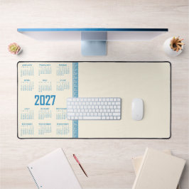 2027 Agenda, Griekse Fret, Blauw op Cosmic Latte Bureaumat