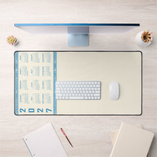 2027 Agenda, Griekse Fret, Blauw op Cosmic Latte Bureaumat