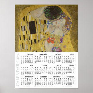 2027 Agenda, Groot, De Kus / Gustav Klimt Poster