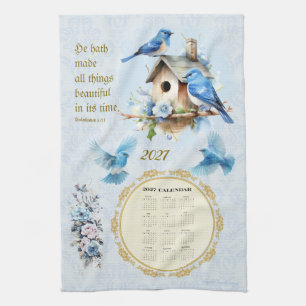 2027 Agenda Handdoek Blauwe Vogels Prediker 3:11