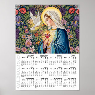 2027 Agenda, Heilig Hart van Maria / Devotie Poster