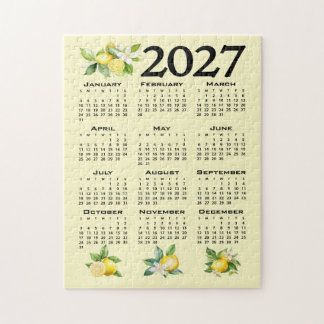 2027 Agenda Italiaanse Stijl Citroenen Geel Legpuzzel