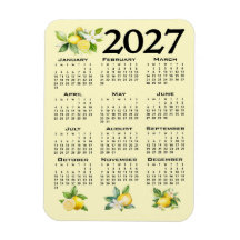 2027 Agenda Italiaanse stijl citroenen geel