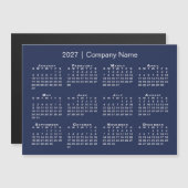 2027 Agenda Kalendermaatschappij Naam Navy Blauwe (Voorkant / Achterkant)
