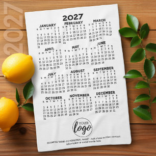 2027 Agenda - logo, bedrijfs promotie Theedoek
