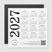 2027 Agenda Logo QR Code Zwart & Wit Zakelijk (Voorkant / Achterkant)