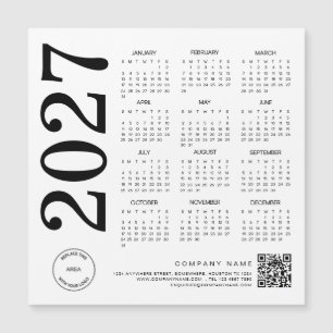 2027 Agenda Logo QR Code Zwart & Wit Zakelijk