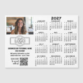 2027 Agenda Magneet -- logo, QR Code, Foto (Voorkant)