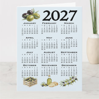2027 Agenda, Mediterrane Olijven, Blauw Kaart