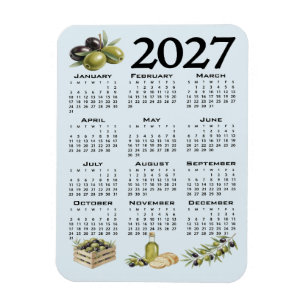 2027 Agenda, Mediterrane Olijven, Blauw Magneet
