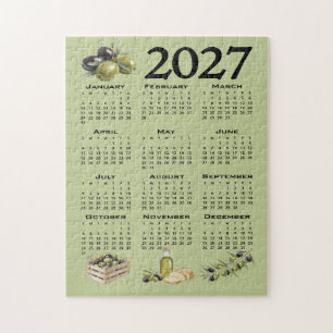 2027 Agenda, Mediterrane Olijven, Groen Legpuzzel
