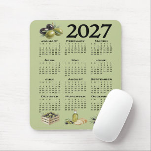 2027 Agenda, Mediterrane Olijven, Groen Muismat