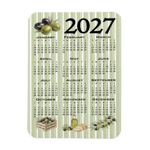 2027 Agenda, Mediterrane Olijven, Groene Strepen Magneet