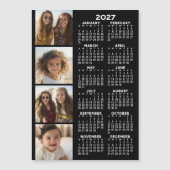 2027 Agenda met 4 foto collage magnetische kaart (Voorkant)