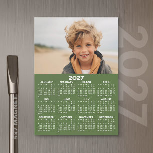 2027 Agenda met foto - heel jaar magnetische kaart