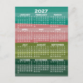 2027 Agenda - modern abstract streeppatroon Briefkaart (Voorkant)