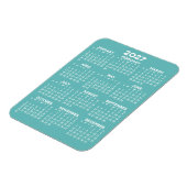 2027 Agenda - Modern, Minimaal Aqua en Wit Magneet (Linkerzijde)