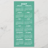2027 Agenda - Moderne Minimalistische Kaart (Voorkant)
