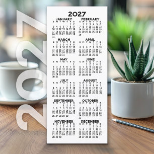 2027 Agenda - Moderne Minimalistische Kaart
