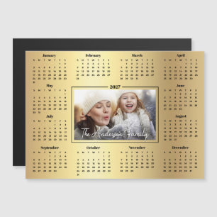 2027 Agenda Persoonlijke Foto Goud Folie Familie M