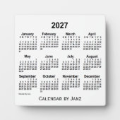 2027 Agenda van de witte schijf van Janz Fotoplaat (Voorkant)