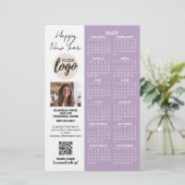 2027 Agenda voor kantoorlogo, QR-code, Foto Plus Briefpapier (Staand voorkant)