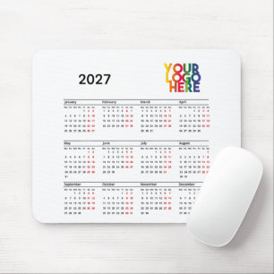 2027 Agenda Zakelijk Logo Bedrijfsbureau Wit Muismat