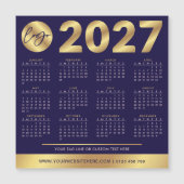 2027 Agenda Zakelijk Logo Navy & Goud Zakelijk (Voorkant)