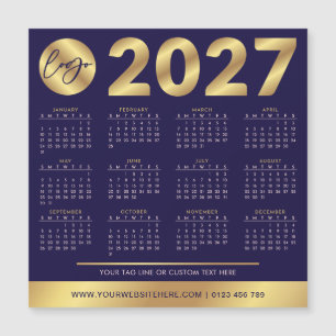 2027 Agenda Zakelijk Logo Navy & Goud Zakelijk