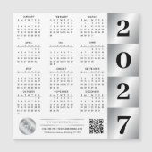 2027 Agenda Zakelijk Logo QR Code Chrome Zilver (Voorkant)