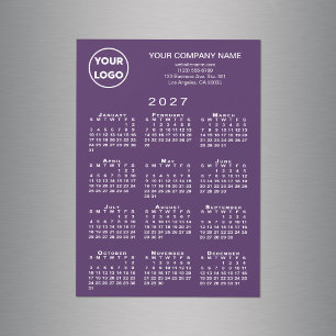 2027 Agenda Zakelijk Logo Tekst Paarse Magneet