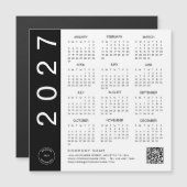 2027 Agenda Zwarte Tekst QR Code Bedrijfslogo (Voorkant / Achterkant)