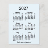 2027 Alice Blue 6 Month Mini Calendar van Janz Briefkaart (Voorkant)