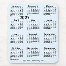 2027 Alice Blue Large Print Calendar van Janz Muismat