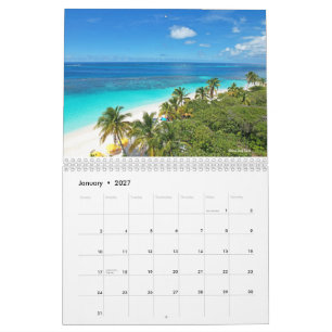2027 Anguilla Stranden Kalender