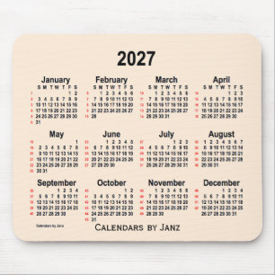 2027 Antiek-witte agenda van 52 weken door Janz Muismat