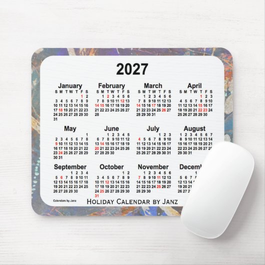 2027 Art Calendar van Janz Muismat (Met muis)