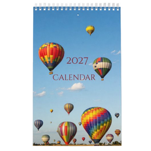 2027 Ballonnen Kalender (Hoes)